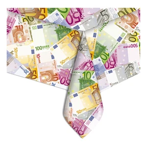 Tovaglia in plastica euro cm 140x270 coordinato tavola con stampa banconote euro - Foto 1 di 1