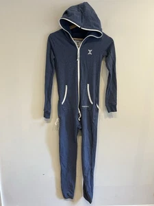 the Original Onepiece One Piece Zipper Hooded Jumpsuit Womens Blue Sz XS Pockets - Picture 1 of 14
