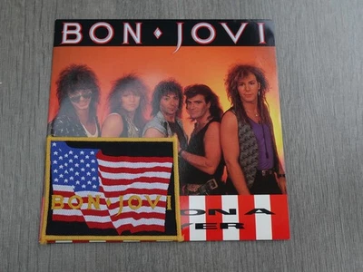 Bon Jovi LIVIN' ON A PRAYER 1986 LTD ED UK 7" P/S WITH PATCH PLAYS MINT-  HEAR - Image 1 of 4