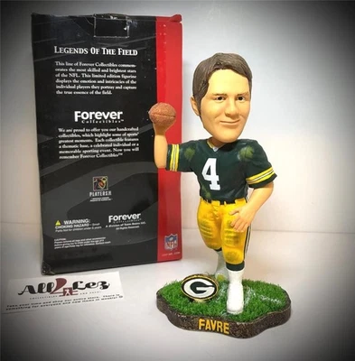 Camiseta verde Bobblehead Foco #'d Green Bay Packers Brett Favre 2006 "base de césped" Foto 1 de 2