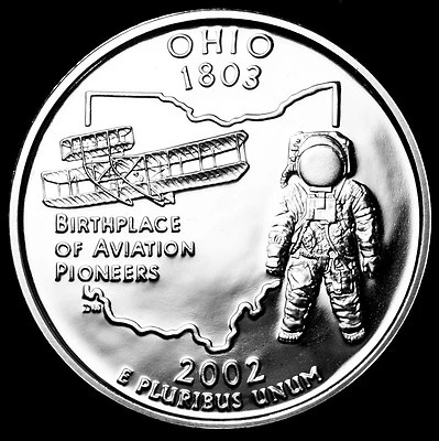 2002 S  Ohio State Mint Clad Proof ~ Statehood Washington Quarter Dollar - Image 1 of 2