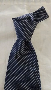 Corbata de seda azul a rayas Les Copains. Hecho en Italia. Nuevo. - Imagen 1 de 3