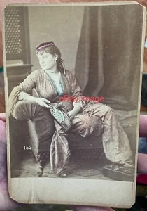 ca.1870er Jahre Konstantinopel TÜRKISCHE HAREMSFRAU Foto Att. Jean Pascal Sébah - Bild 1 von 5