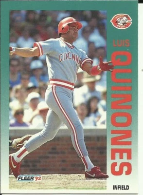 1992 Fleer Baseball Card #417 Luis Quinones REDS (QL417-1) - Image 1 of 2