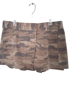 Y2k 2004 Old Navy Camo Micro Mini Skirt Sz 10 Low Waist Grunge Goblincore Party - Picture 1 of 7
