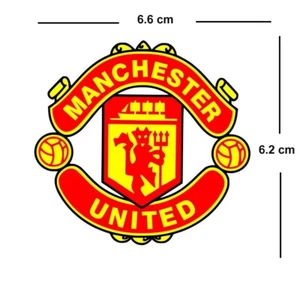 5er Set Manchester Fußball Wappen Silikon Bügelflicken für Stoff - Bild 1 von 1