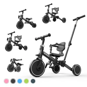 Besrey Toddler Tricycle with Push Handle,Kids Bike for Girls and Boys,Black - Picture 1 of 12