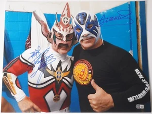 Jushin Liger & Atlantis Signed 16x20 Photo BAS COA New Japan Pro Wrestling CMLL - Picture 1 of 24
