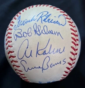 ERNIE BANKS Frank Robinson BOB GIBSON Ray Dandridge +7 HOF Signed Baseball BAS - Picture 1 of 10