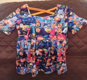 Mädchen Größe 2T Halloween Traumarbeit Trolle Kurzschlamm Boutique Kleid sanft getragen - Bild 1 von 4