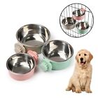 Cat Food Feeder Cage Water Bowl Cage Hanging Stainless Steel Dog Bowl