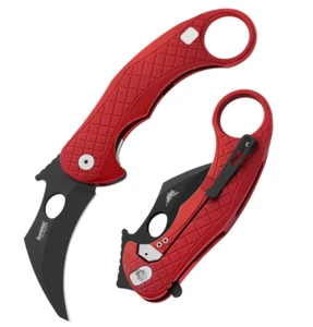 LionSTEEL L.E.ONE Folding Knife 3.25" MagnaCut Steel Blade Red Aluminum Handle - Picture 1 of 7