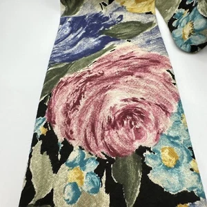 Vintage Manhattan Men’s Necktie 100% Cotton Floral Design - Picture 1 of 16