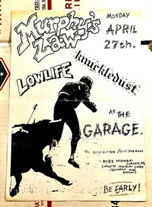 MURPHYS LAW LOWLIFE VINTAGE 1998 FLYER 4/27/1998 THE GARAGE LONDON ENGLAND NYHC - Picture 1 of 2