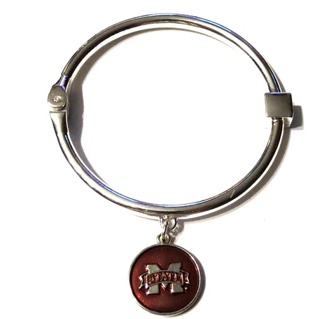 MISSISSIPPI STATE BULLDOGS ~ STAINLESS STELL BRACELET WITH LOGO Cover
