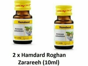 Hamdard Roghan Zarareeh Unani Natural Hair OIL Healthy & Thick Hair 10ml x 2 - Picture 1 of 4