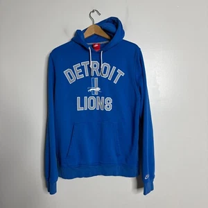 Detroit Lions Nike Sweater L Mens Hoodie Blue - Picture 1 of 7