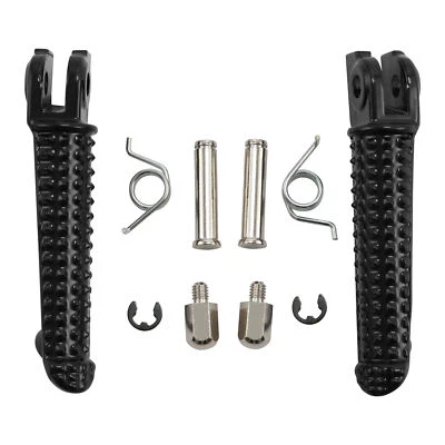 Black Front Foot Pegs Footrest Fit For Yamaha YZF R1 1998-2024 YZF R6 2003-2020 - Image 1 of 4