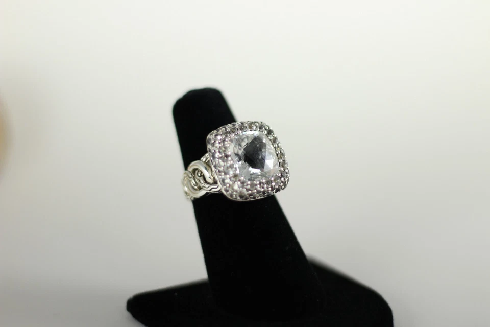 ¡Anillo clásico de plata esterlina y topacio blanco John Hardy Batu Klasik! ¡Nuevo! Foto 1 de 4