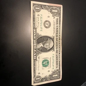 2017 $1 (ONE DOLLAR) FANCY - REPEATER NOTE - 21372137 - Picture 1 of 4