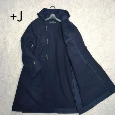 Uniqlo +J Jil Sander Duffel Coat Men Size L Navy Outerwear Wool - Image 1 of 4