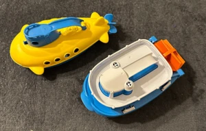 Green Toys Submarine & Paddle Boat, Bath TOY, Made in USA Recycled Plastic - Picture 1 of 8
