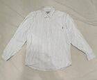 Carhartt Blue & White Stripped Long Sleeve Shirt - Size Medium