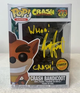 Funko POP! CRASH BANDICOOT #273 CHASE Signed JESS HARNELL - Picture 1 of 6