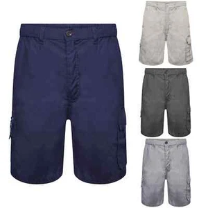 Herren Knielang Combat Cargo Elastische Taille Baumwollmischung Shorts Größe 32-42" - Bild 1 von 11