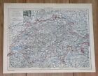 1929 ORIGINAL VINTAGE MAP OF SWITZERLAND / ZURICH GENEVA BERN / ALPS