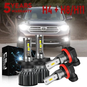For Honda Fit Hatchback 4-Door 1.5L 2006-2020 LED Headlight Fog Light Bulbs Kit - Picture 1 of 13