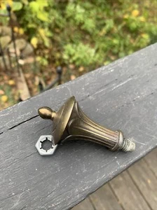 unique vintage lamp finial lighting part solid metal ball end nice shape - Picture 1 of 12