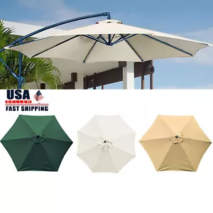 Patio Umbrella Replacement Canopy 6/8 Ribs Parasol Top Cover Outdoor Market Yard - Picture 1 of 48