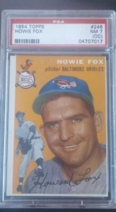 1954 Topps #246 Howie Fox PSA 7 NM (OC) schöne Karte - Bild 1 von 4