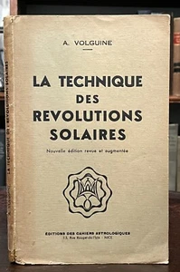 TECHNIQUE DES REVOLUTIONS SOLAIRES - 1946 ASTROLOGY ZODIAC DIVINATION HOUSES - Picture 1 of 6