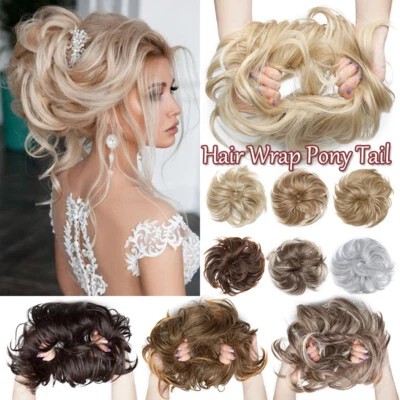 Extra Large Messy Hair Bun Real Natural Hair Extensions Thick Updo Ponytail Bun - Image 1 of 4