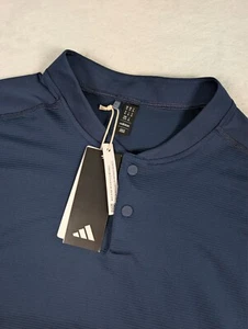 Adidas Sport Collar Polo Shirt Mens sz XL Navy Blue Blade Collar w/Logo NWT - Picture 1 of 11