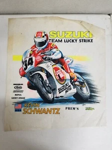 Vtg Kevin Schwantz Suzuki Racing T Shirt Display Adv Cool Graphic Dirt Shirts - Picture 1 of 4