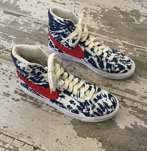 NIKE Blazer Mid Special Edition Fourth of July SE GS Tie Dye Sneakers Shoes 6.5 - Foto 1 di 5