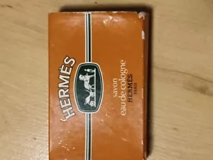 VINTAGE DESIGNER HERMES PARIS EAU DE COLOGNE SOAP 25g 8oz BOXED FRANCE - Picture 1 of 5