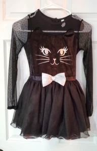Silver Glitter Kitty Kat Costume Halloween Fancy Dress Up Girls M 10 Amscan - Picture 1 of 8