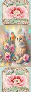 CAT, BIRDS & FLOWERS, DOG,BIRDS,CATS-BOOKMARK-COMES WITH TASSEL - Picture 1 of 1
