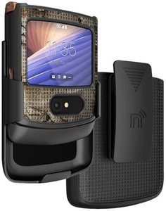 Camouflage Arbre Véritable Woods Étui Et Clip Ceinture pour Motorola Razr 5G - Picture 1 of 11