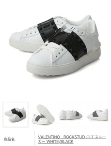 Women 5.5US Valentino Rockstud Sneakers White/Black Limited Edition Designer Lux - Picture 1 of 6