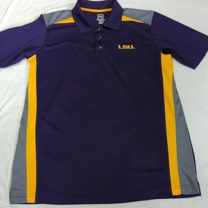 LSU Proedge by Knights Appeal Herren Lg lila gelb & grau Kurzarm Polo 324 - Bild 1 von 8
