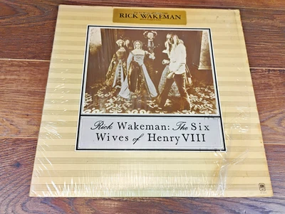 Rick Wakeman 1973 The Six Wives of Henry VIII Shrink & Sticker A&M SP4361 Vinyl - Imagem 1 de 4