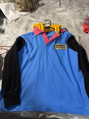 OFWGKTA Hoodie Mens  Medium Blue Black SleeveOdd Future Tyler The Creator Donuts - Image 1 of 4