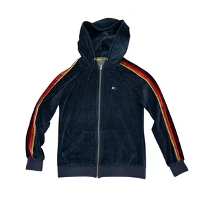 Sudadera con Capucha Aviator Nation Terciopelo Azul Marino Cinco Rayas Talla XS - Imagen 1 de 7
