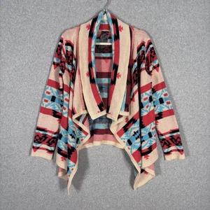 Anthropologie Cardigan Sweater Small Wrap Drape Aztec Southwest Tribal Boho - Picture 1 of 12