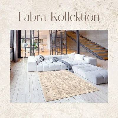 Moderner Teppich Wohnzimmer Kurzflor – Geometrisch  Beige – Verschiedene Muster - Bild 1 von 4